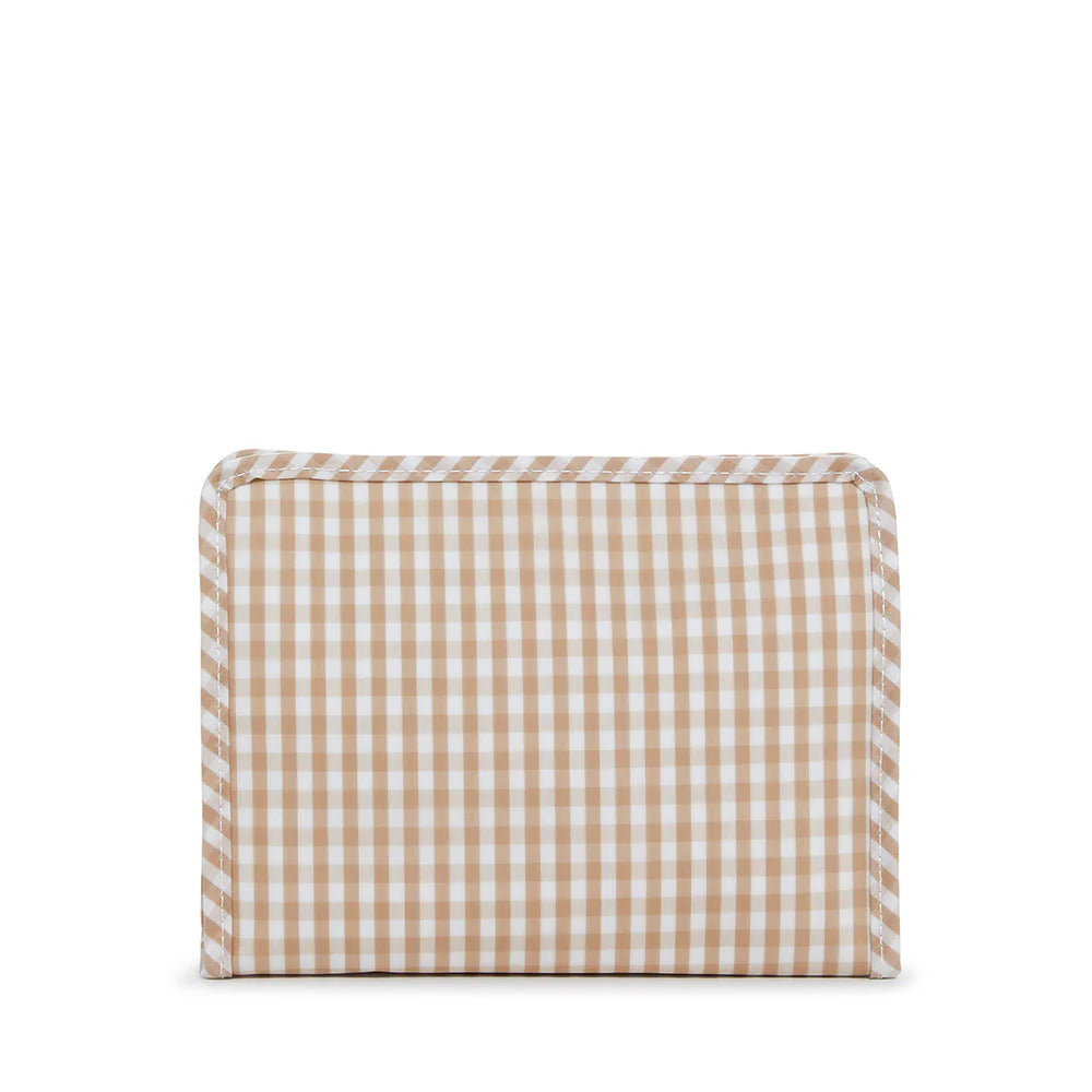 Roadie Medium Zip Pouch - Gingham New Khaki 3