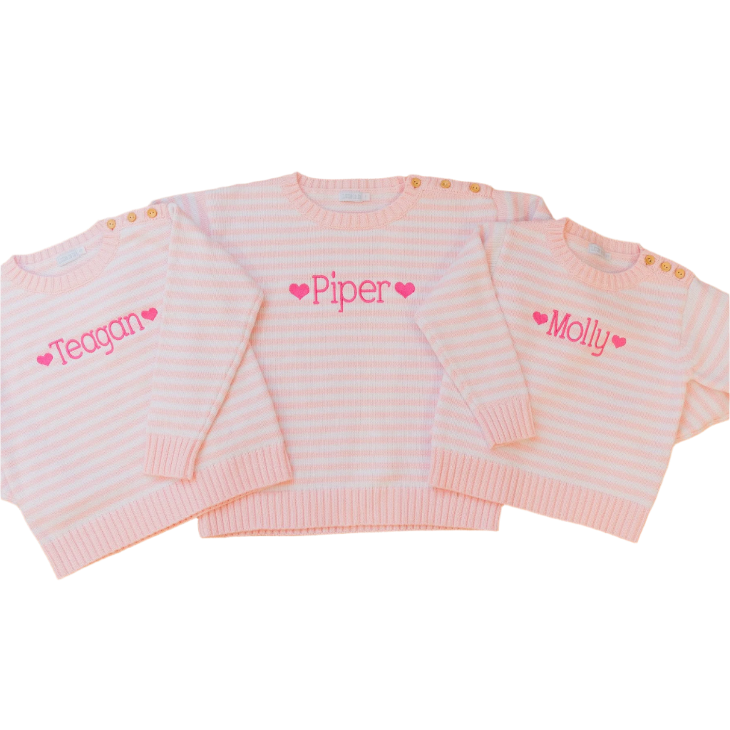 Little La La Solid button knit sweater