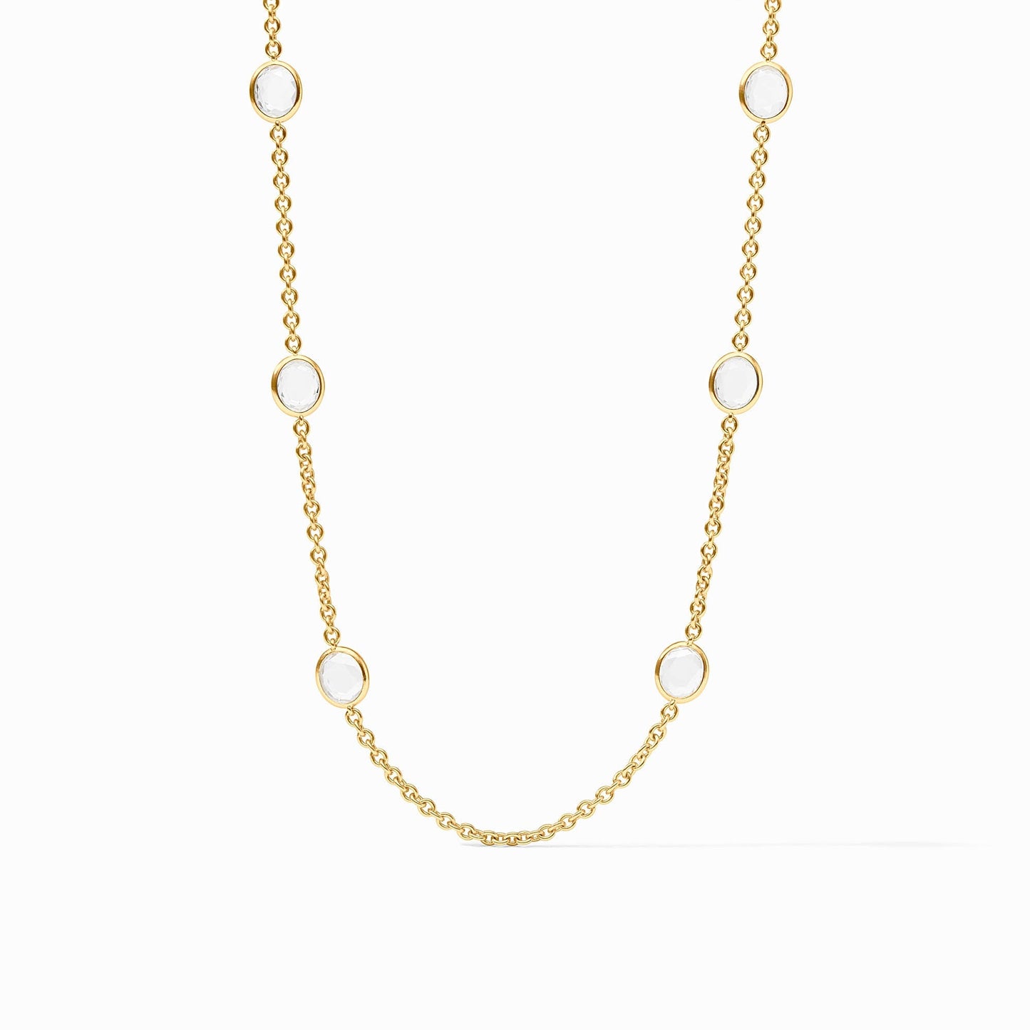 Laguna Stone Station Necklace - Clear Crystal