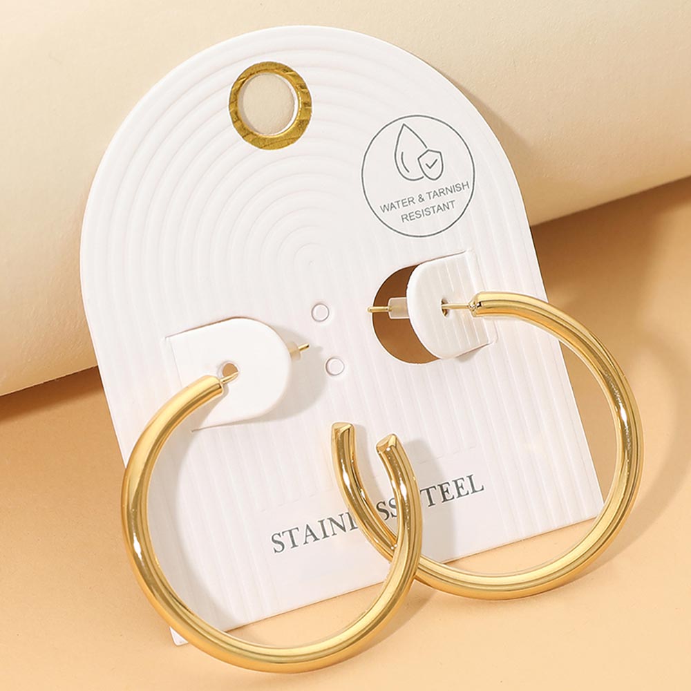 Stainless Steel Classic Hoop Earrings