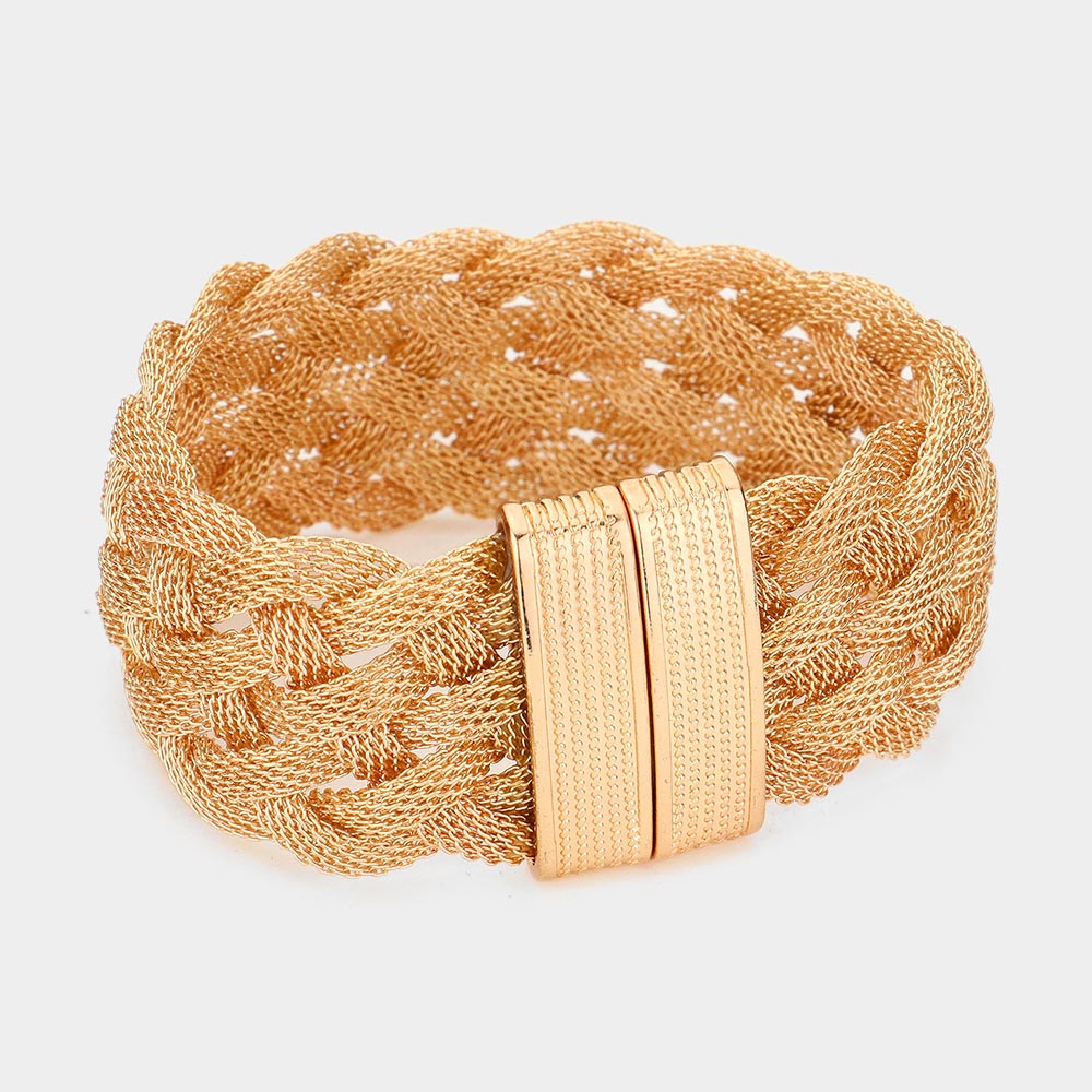 Braided Metal Mesh Magnetic Bracelet