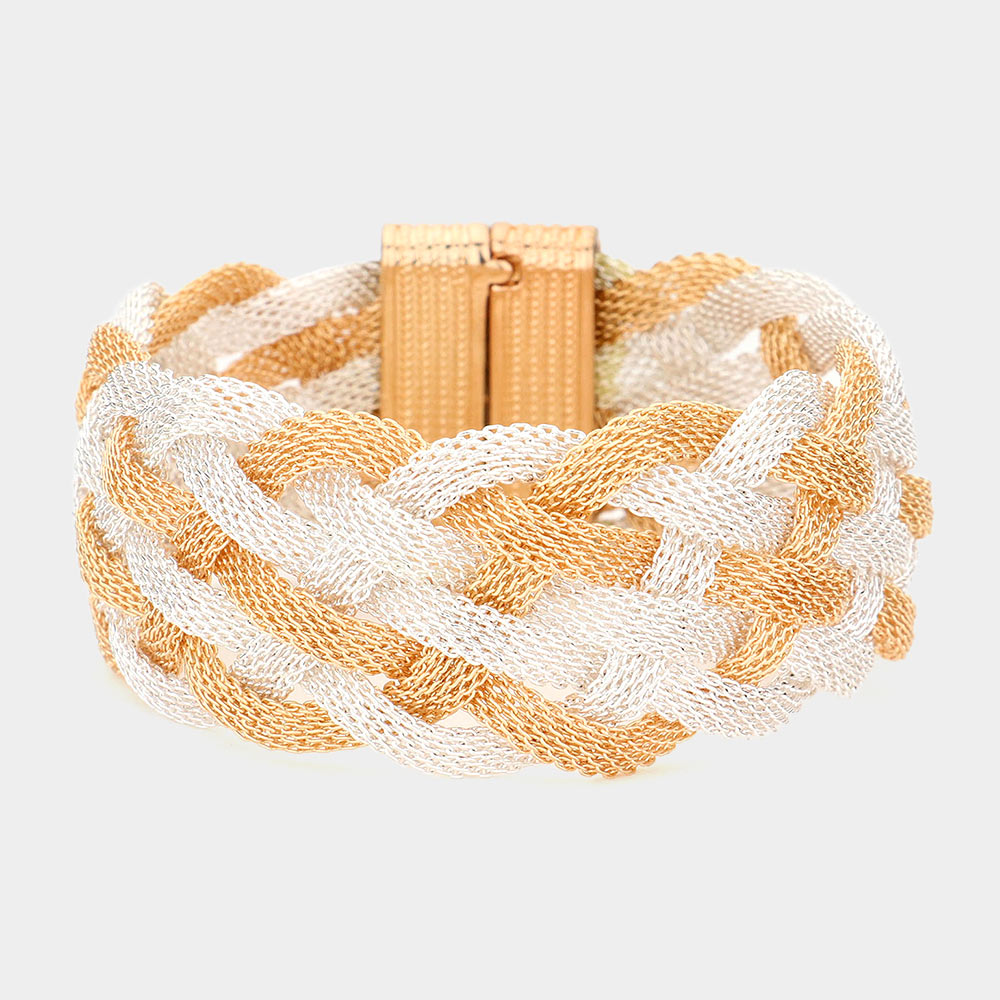 Braided Metal Mesh Magnetic Bracelet
