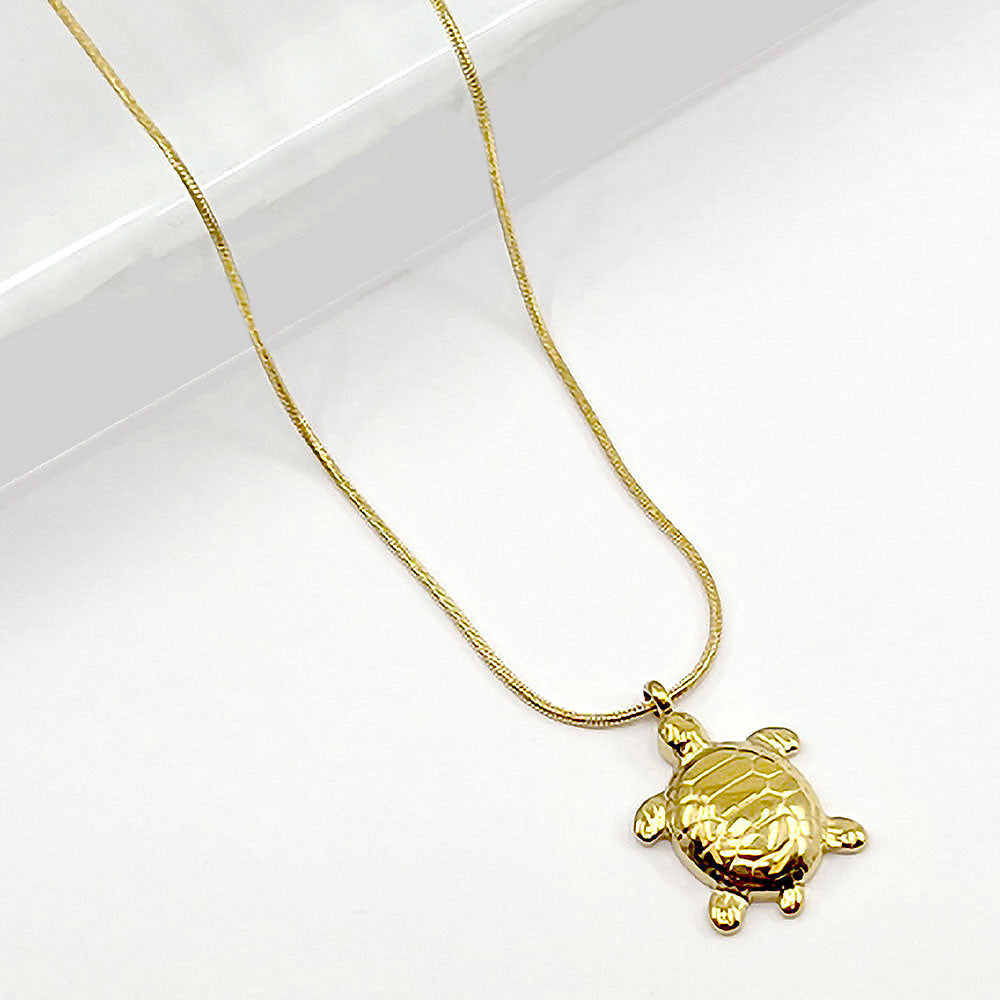 Stainless Steel Sea Turtle Pendant Necklace