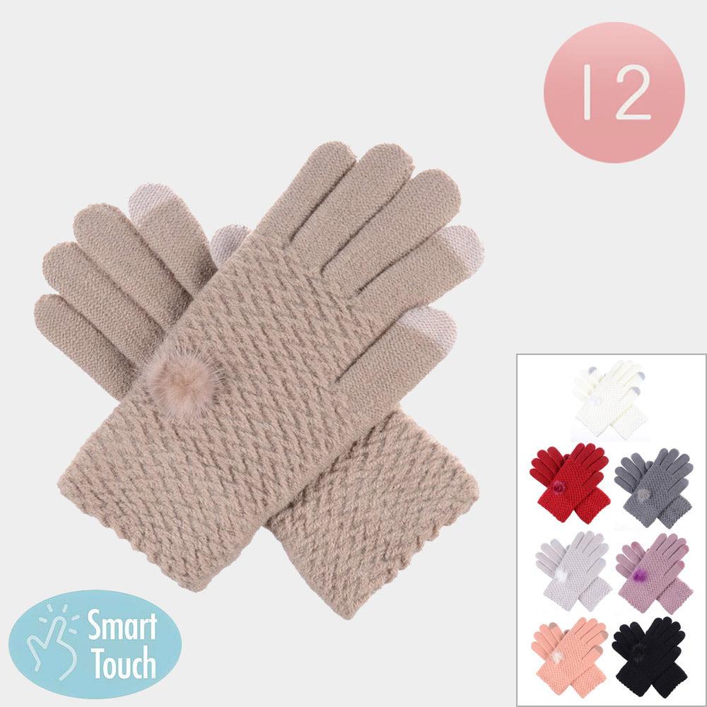 Pom Pointed Smart Touch Gloves