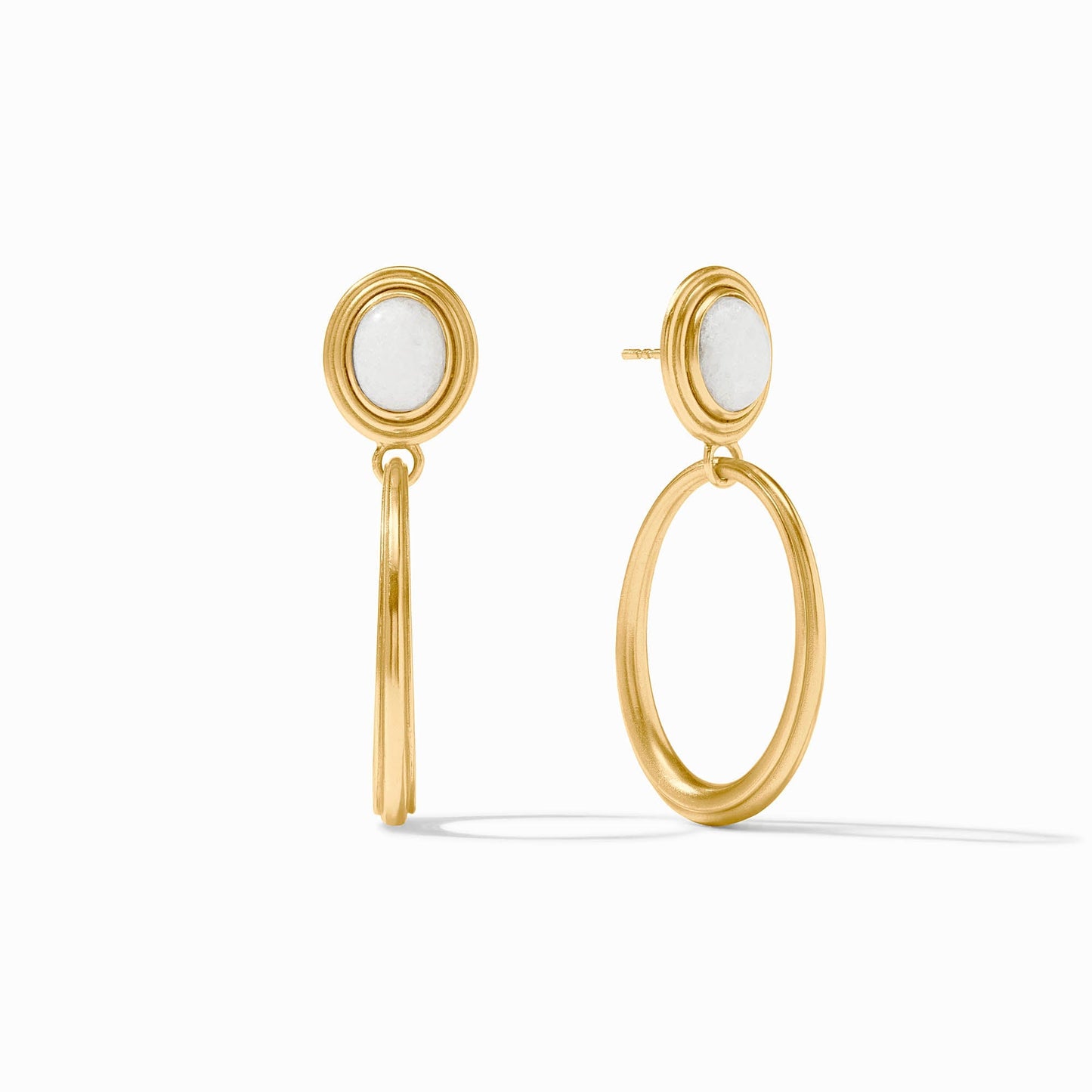 Portofino Statement Earring - White Jade