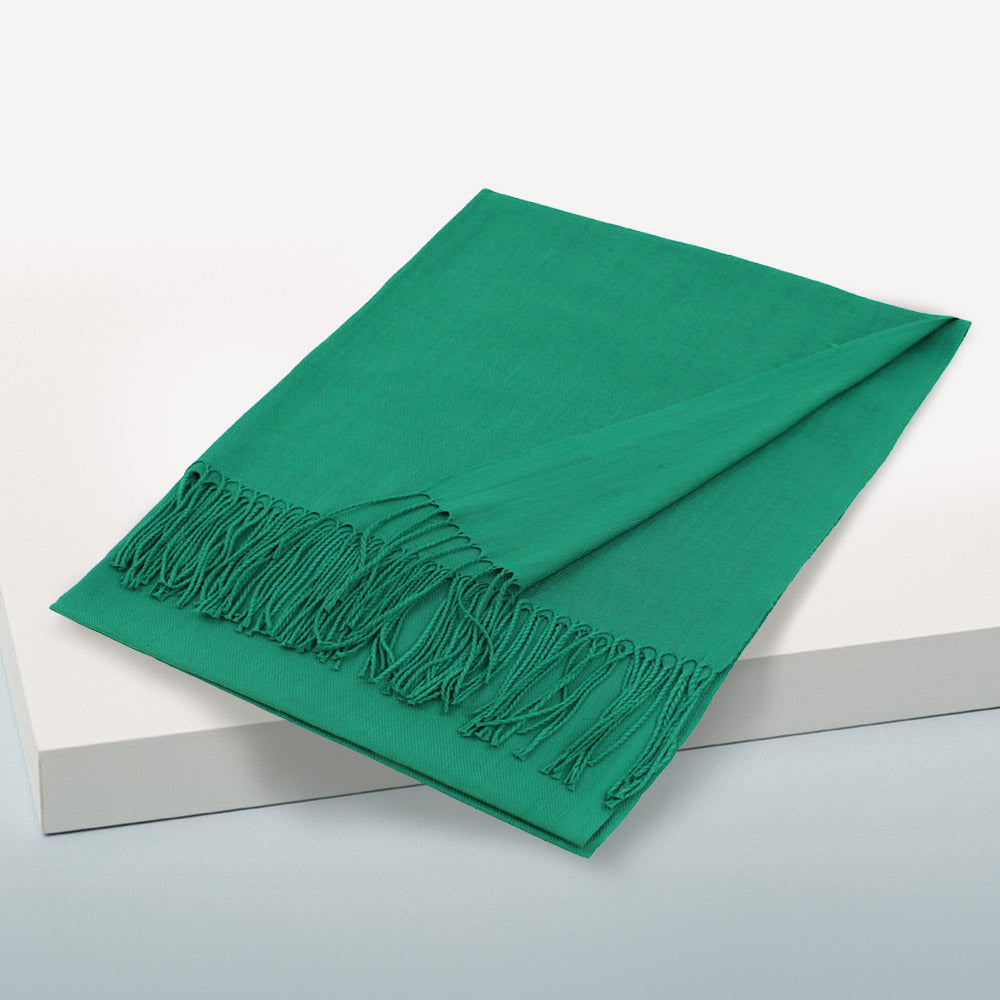 Solid Color Pashmina Scarf Shawl Green