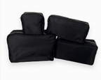 Nylon Pouch Cosmetic Bags- Black / Extra Large