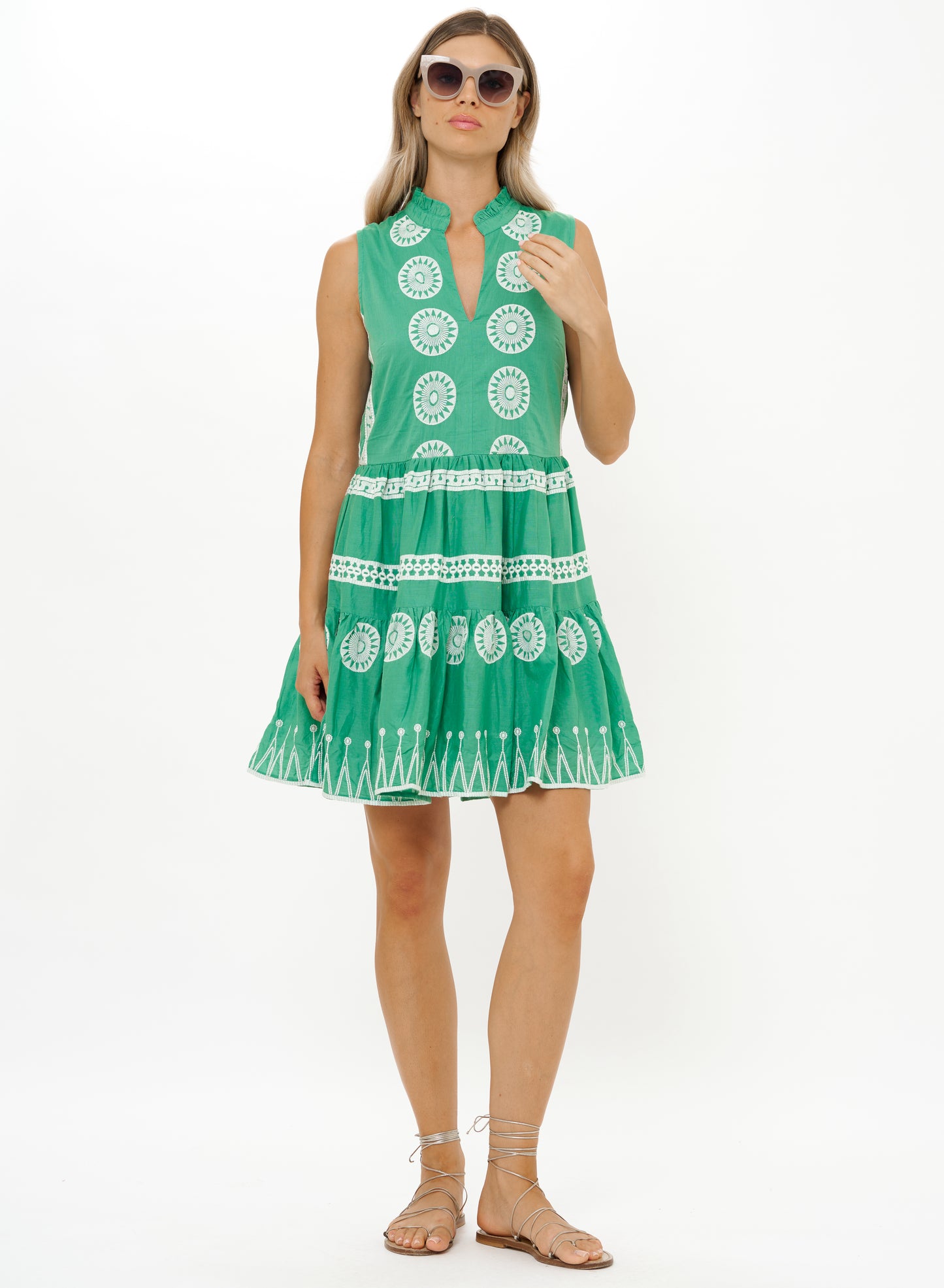 Yoke Dress in Soleil Green