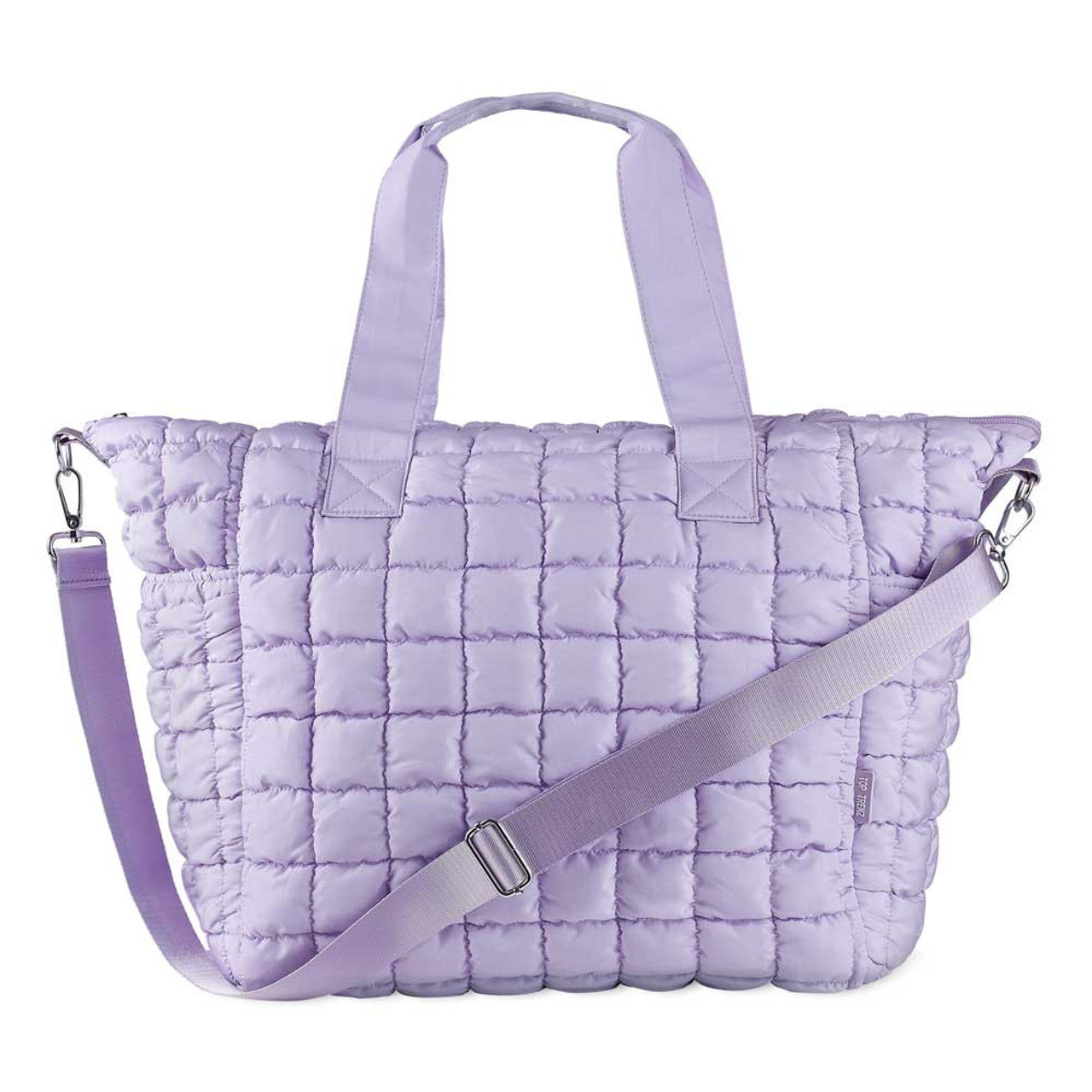 Purple Scrunchie Puffer Tote Bag
