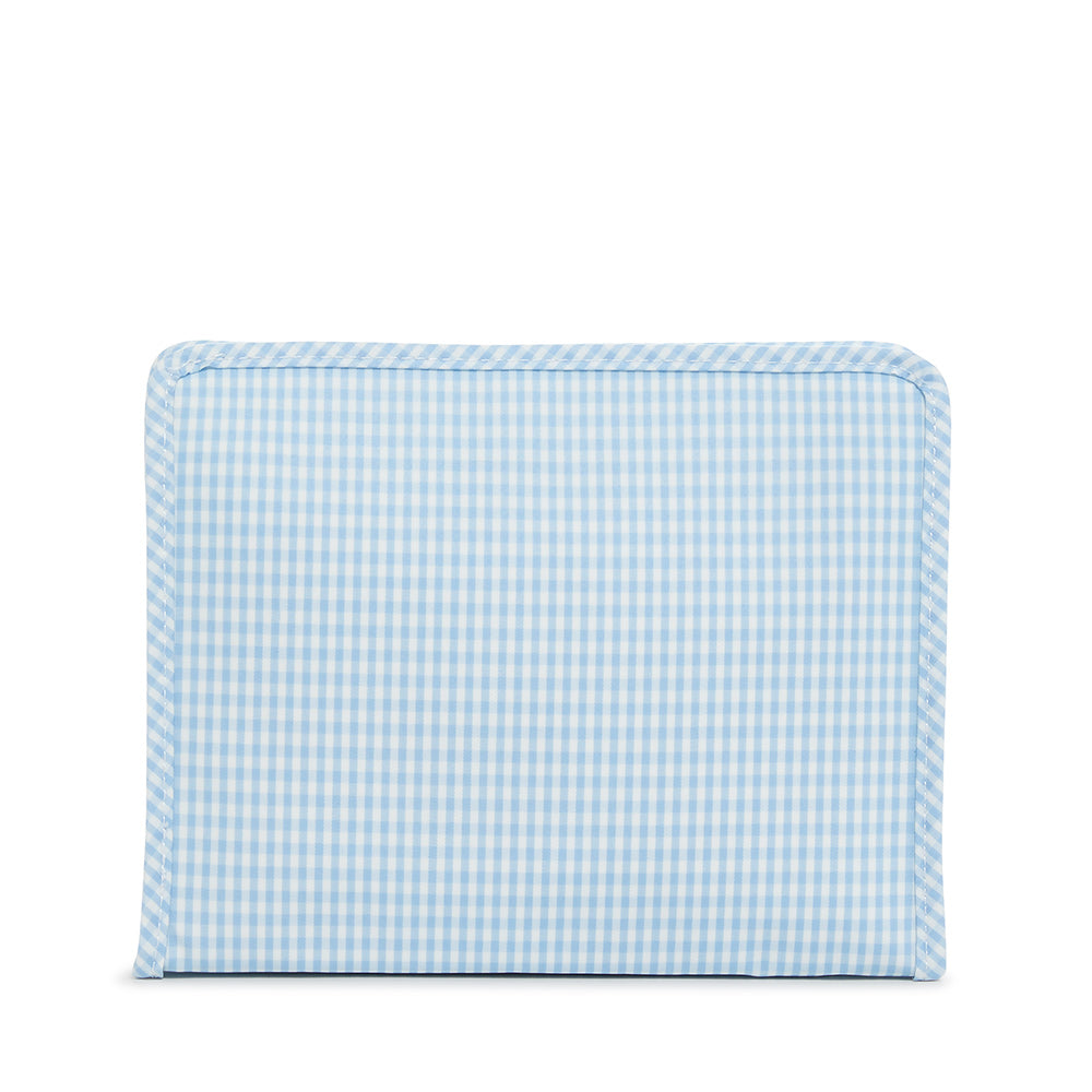 Roadie Large Zip Pouch - Gingham Mist