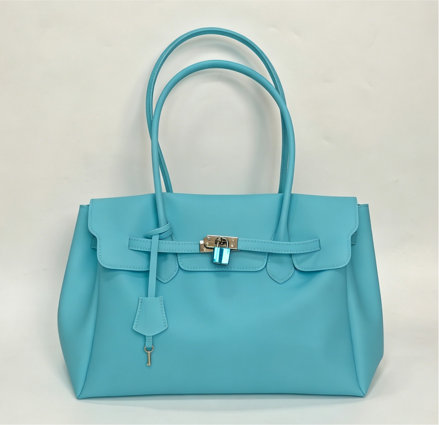 Jelly Tote Bag Waterproof Beach Shoulder Bag: LakeBlue / M