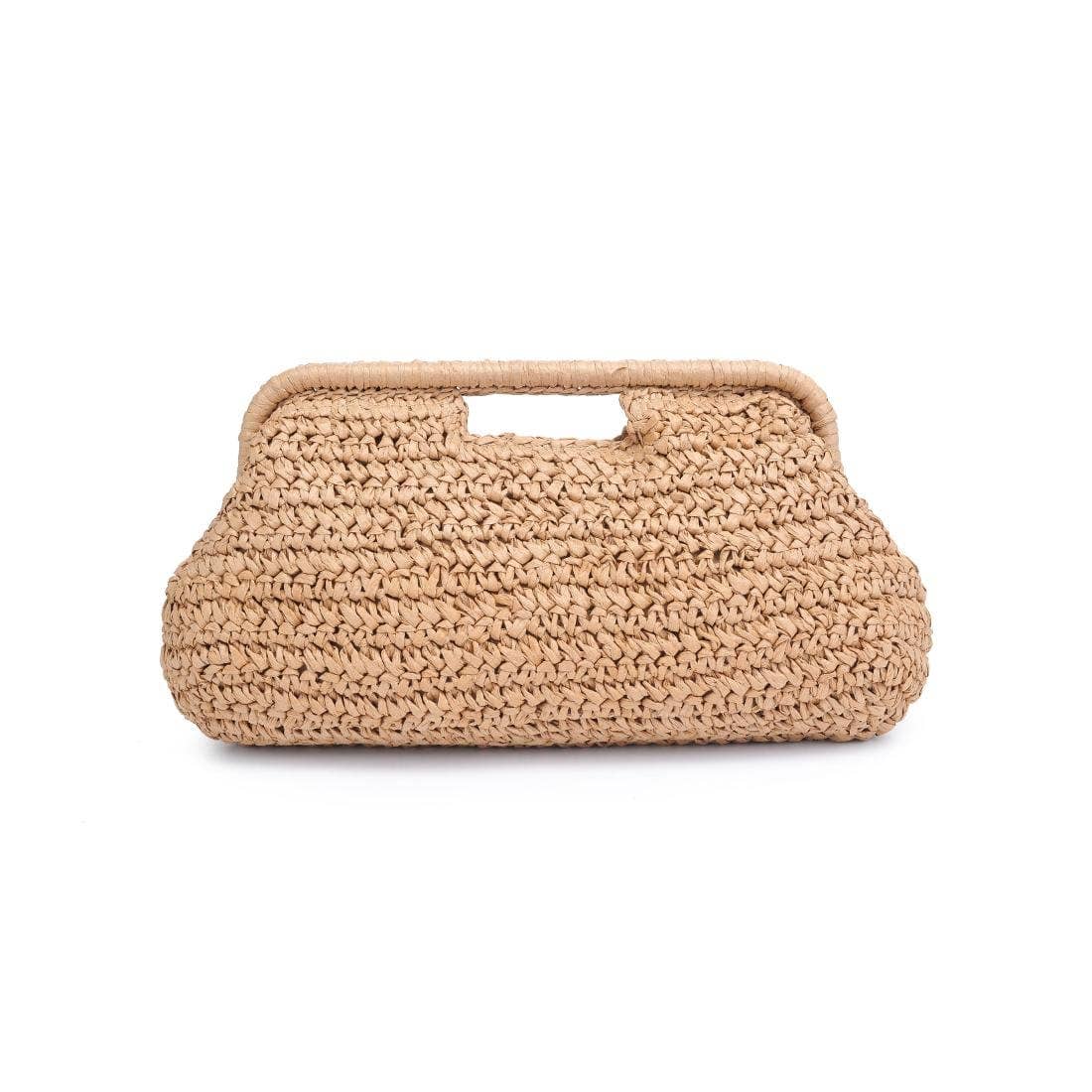 Lani Straw Clutch Bag: Natural