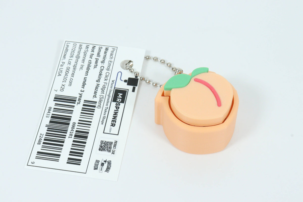 Peach Emoji Click Fidget | Silent or Loud | Silent
