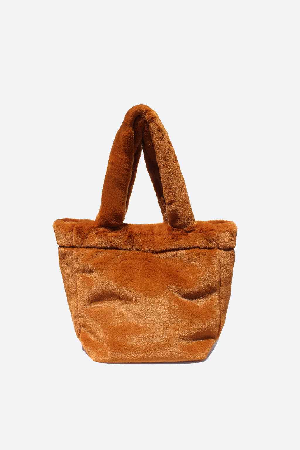 Meg Mini Faux Fur Tote : Brown