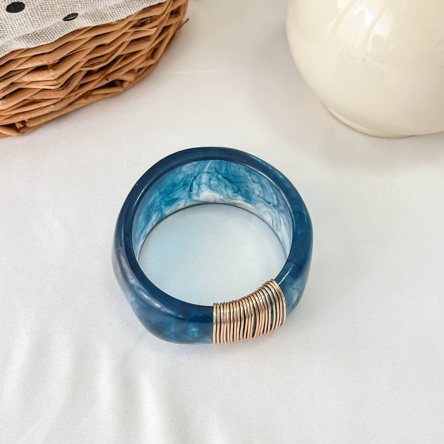 Geometric Bracelet: Ocean Blue