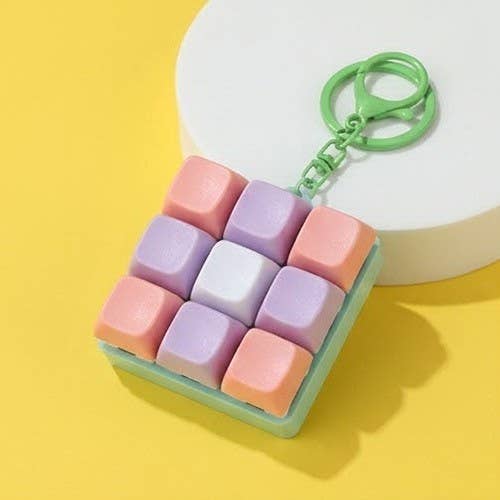 Keyboard Fidget Stress Relief Keychain | Lavender