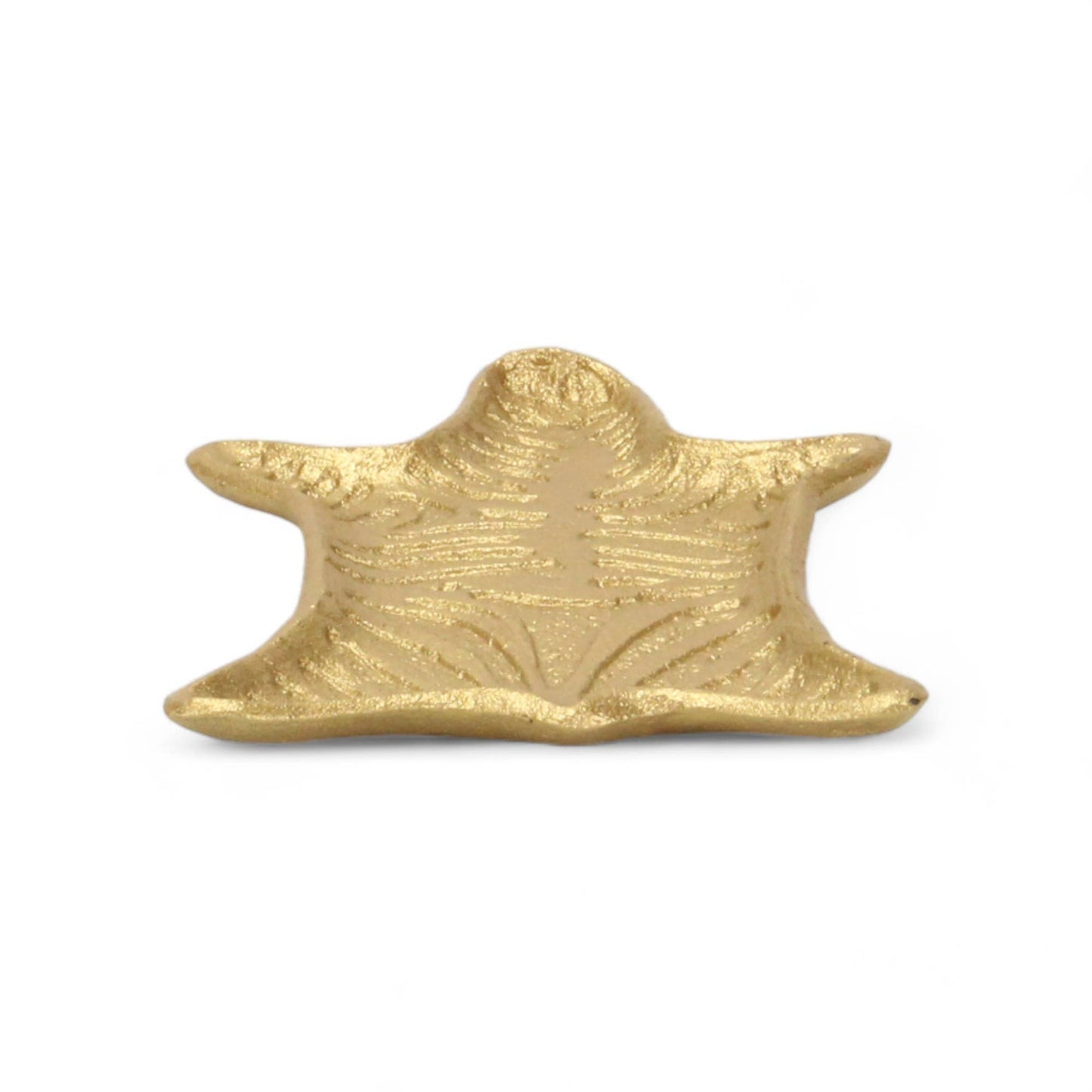 Zebra Cast Iron Trinket Dish: Matte Gold
