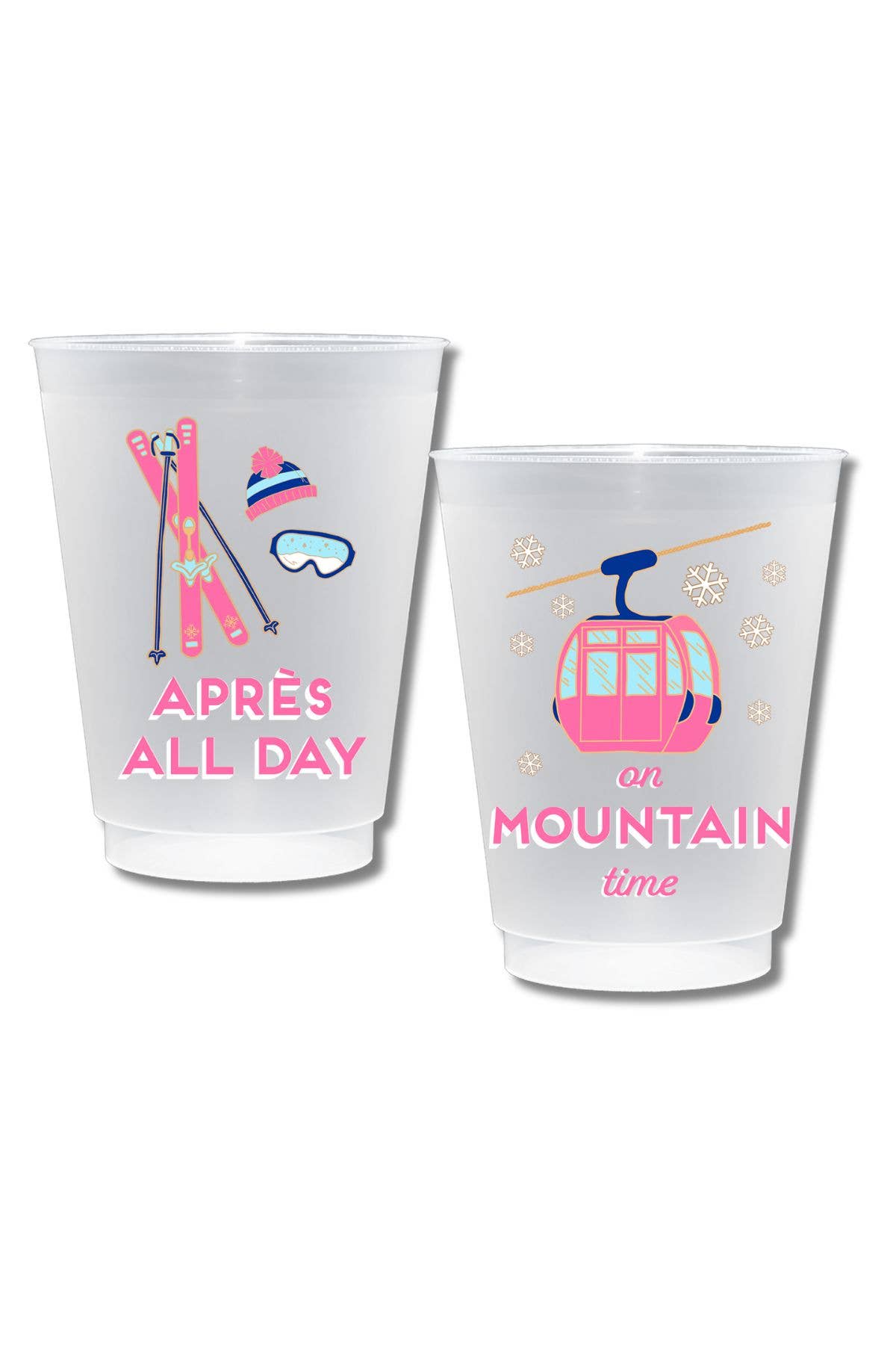 Apres All Day Shatterproof Frost Flex Plastic Cups (10)