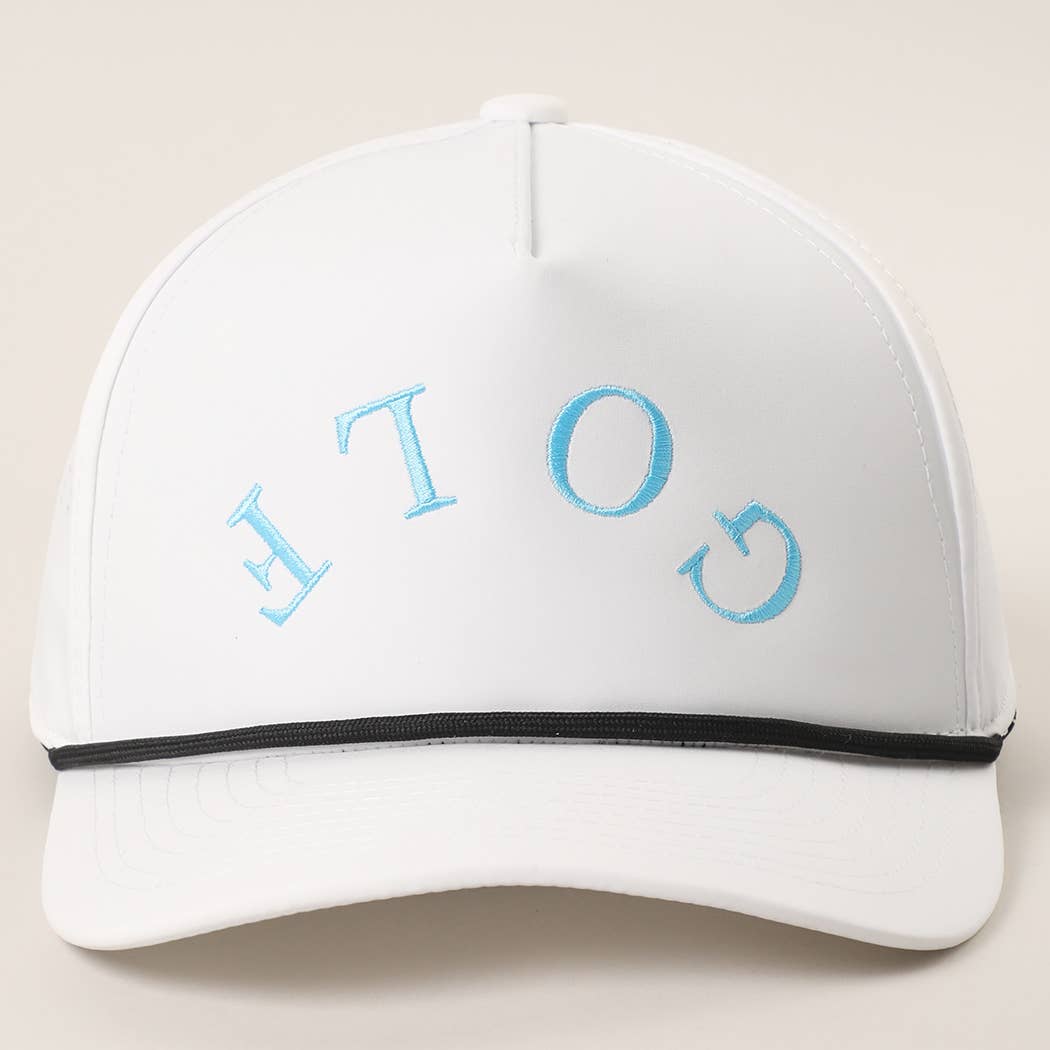 GOLF Upside Down Solid Color Premium Materials Trucker Hat: WHITE/LT BLUE / One Size