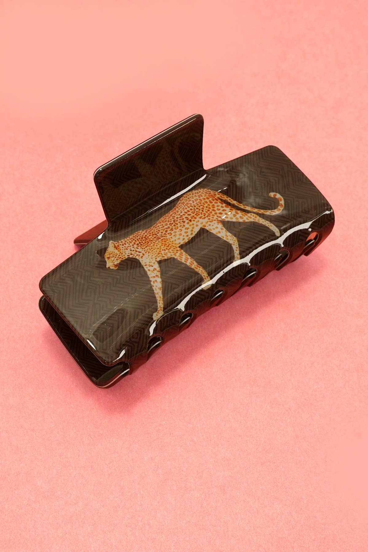 Wildlife Leopard Hair Claw Clips | Black