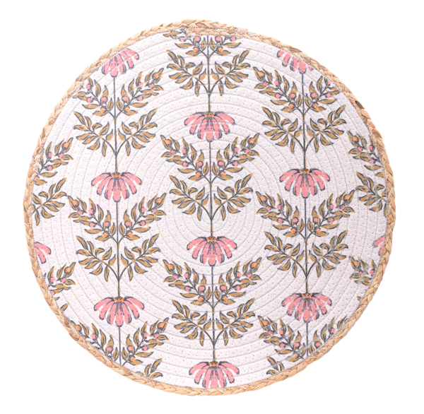 Round Flower Pattern Placemat