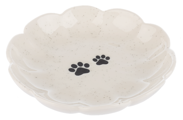 Paw Print Trinket Dish with Scallop Edge