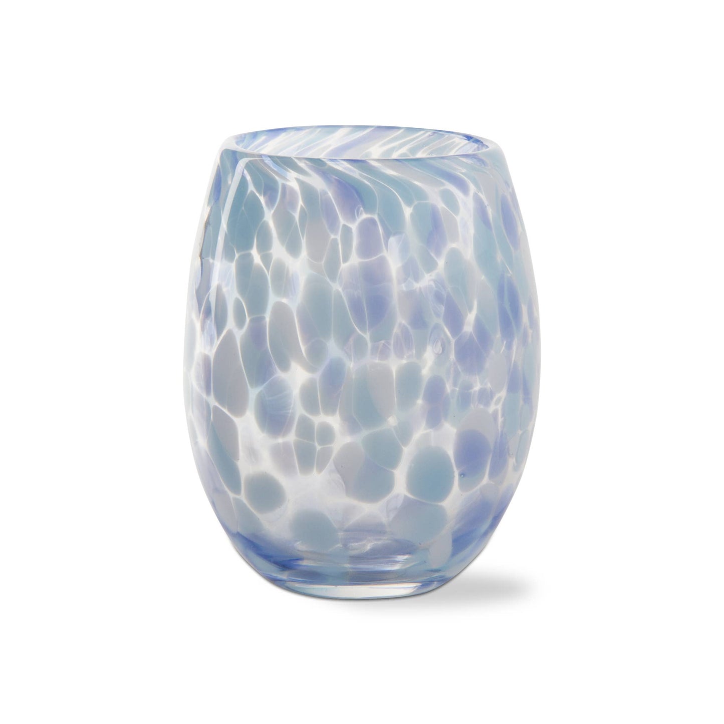 Confetti Stemless Wine Glass Light Blue Glass Everyday