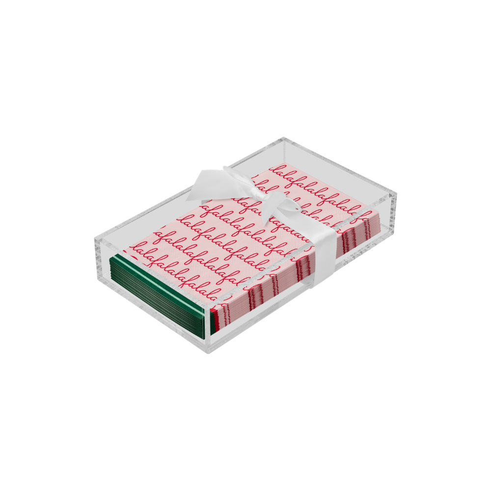 Tis the Season Acrylic Napkin Tray with Guest Towels