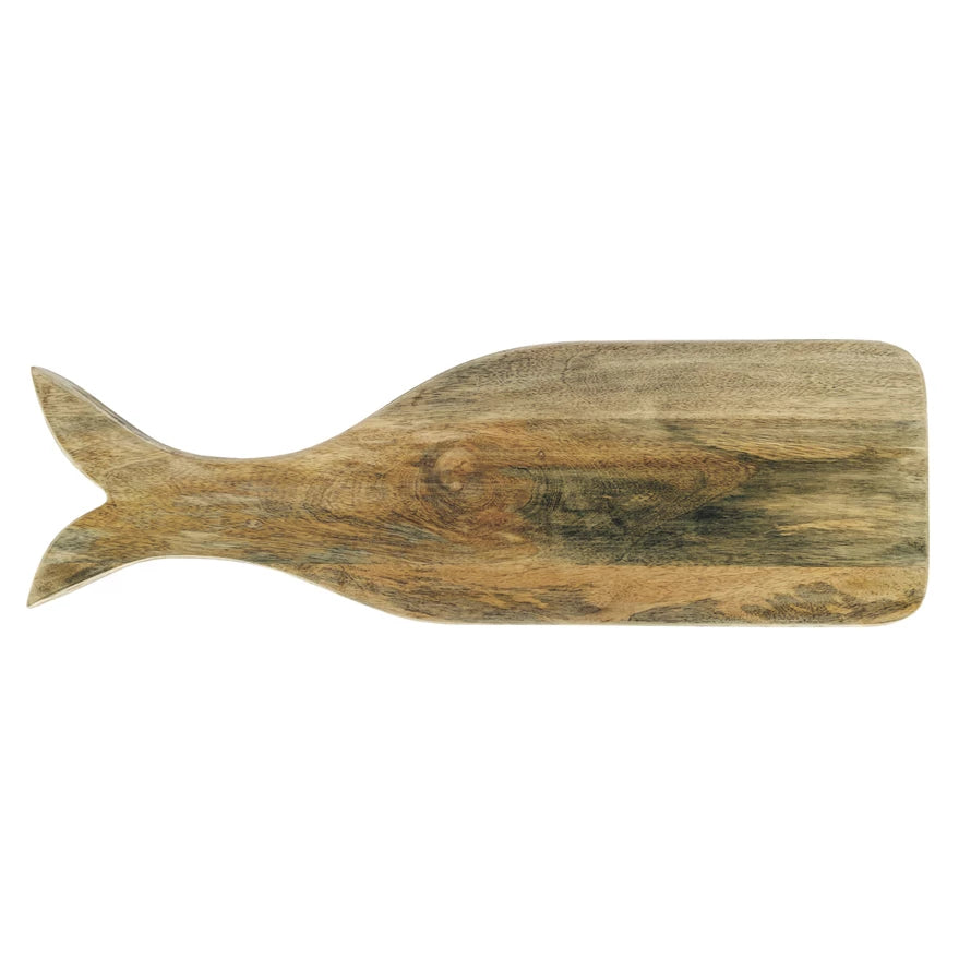 Mango Wood Whale Shaped Cheese/Cutting Board