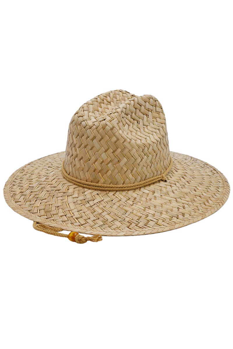 Natural Weaved Palm Straw Lifeguard Hat