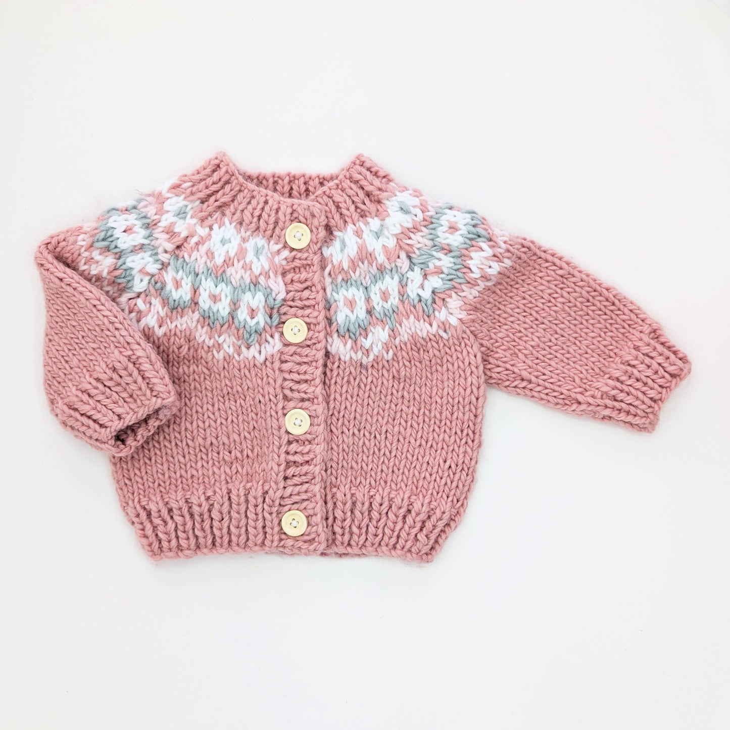Fairisle Rosy Cardigan Sweater for Baby & Toddler