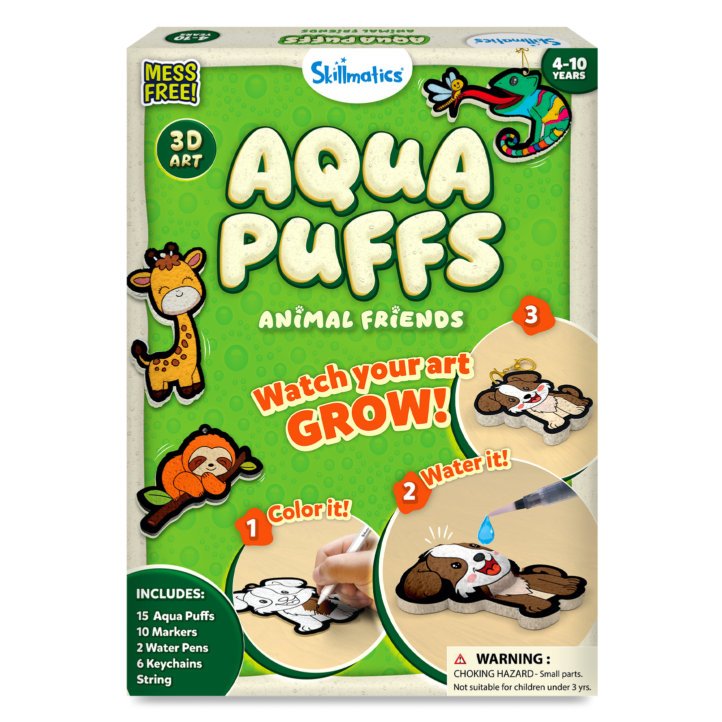 Skillmatics 3D Art Kit - Aqua Puffs Animals