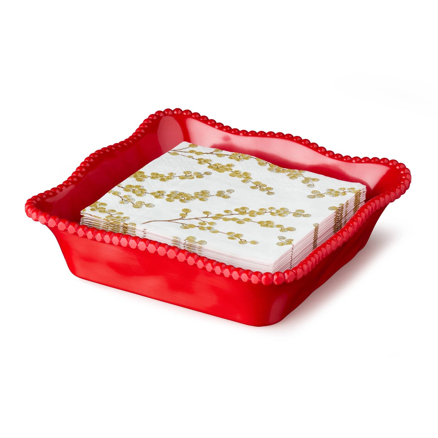 Perlette Red HW Melamine Cocktail Napkin Holder
