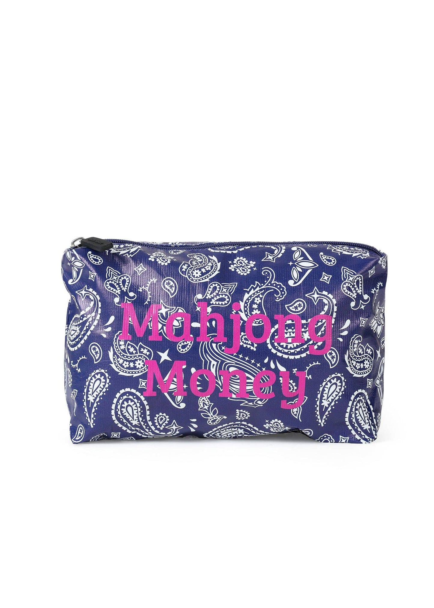 Mahjong Pouch - Navy Bandana