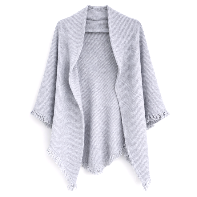 Soft Embrace Polyester/Wool Triangle Wrap: 04 L GRY