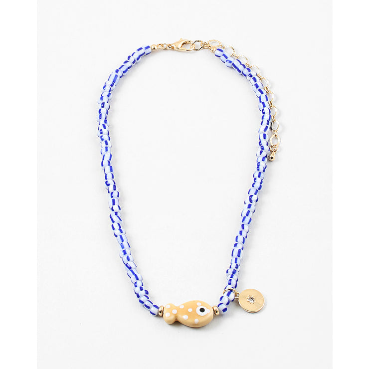 Blue Fish Necklace