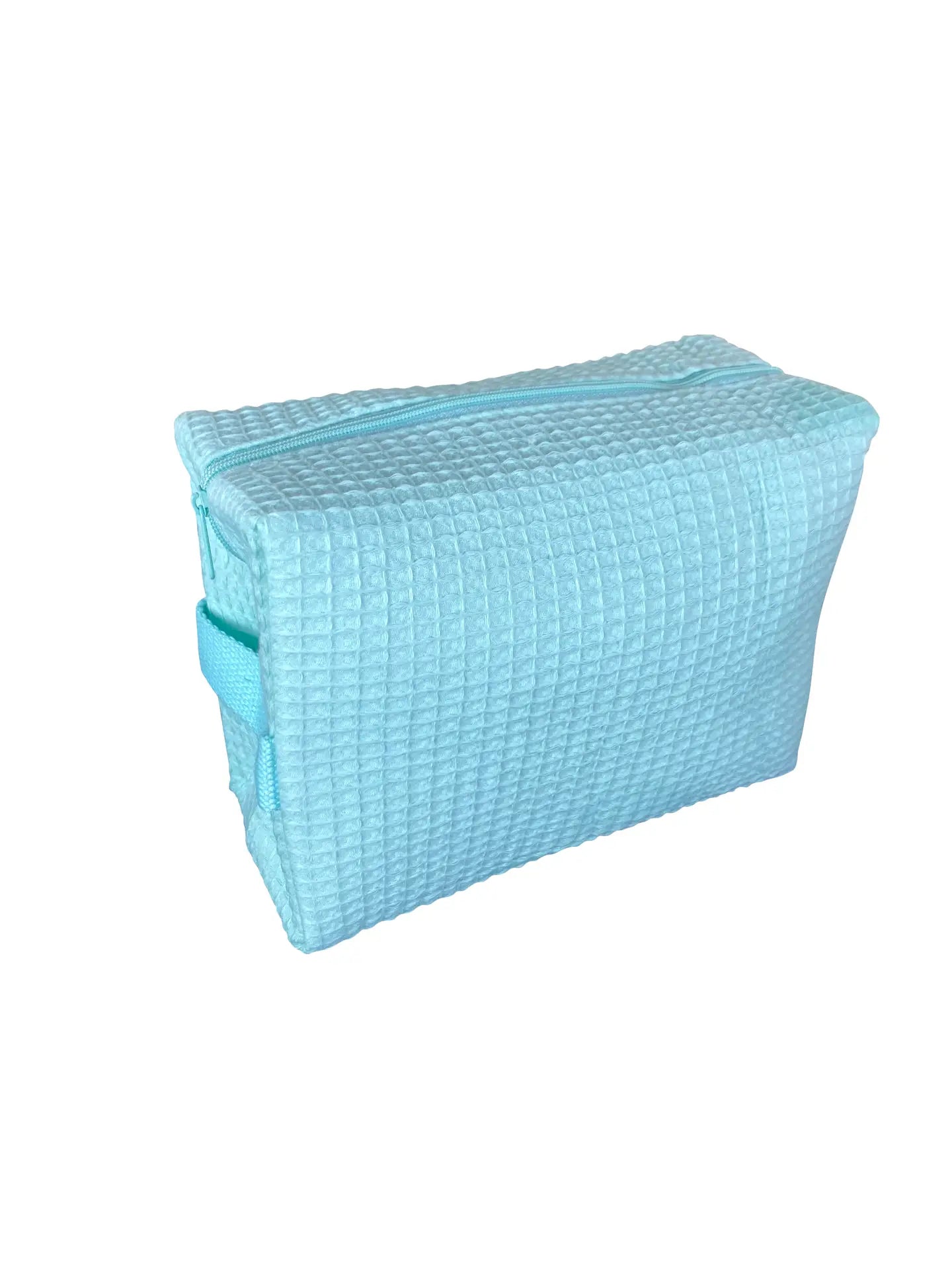 Cotton Waffle Cosmetic Bag, Large