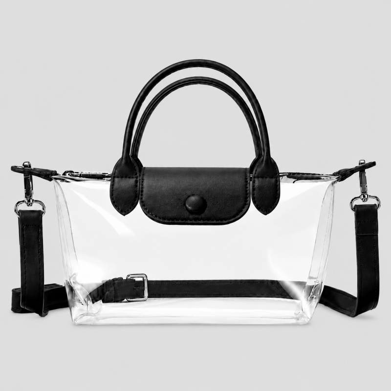 Clear Shoulder Bag: Black / One Size