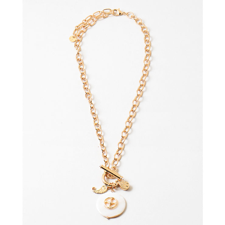 Shell & Paisley Charm Necklace