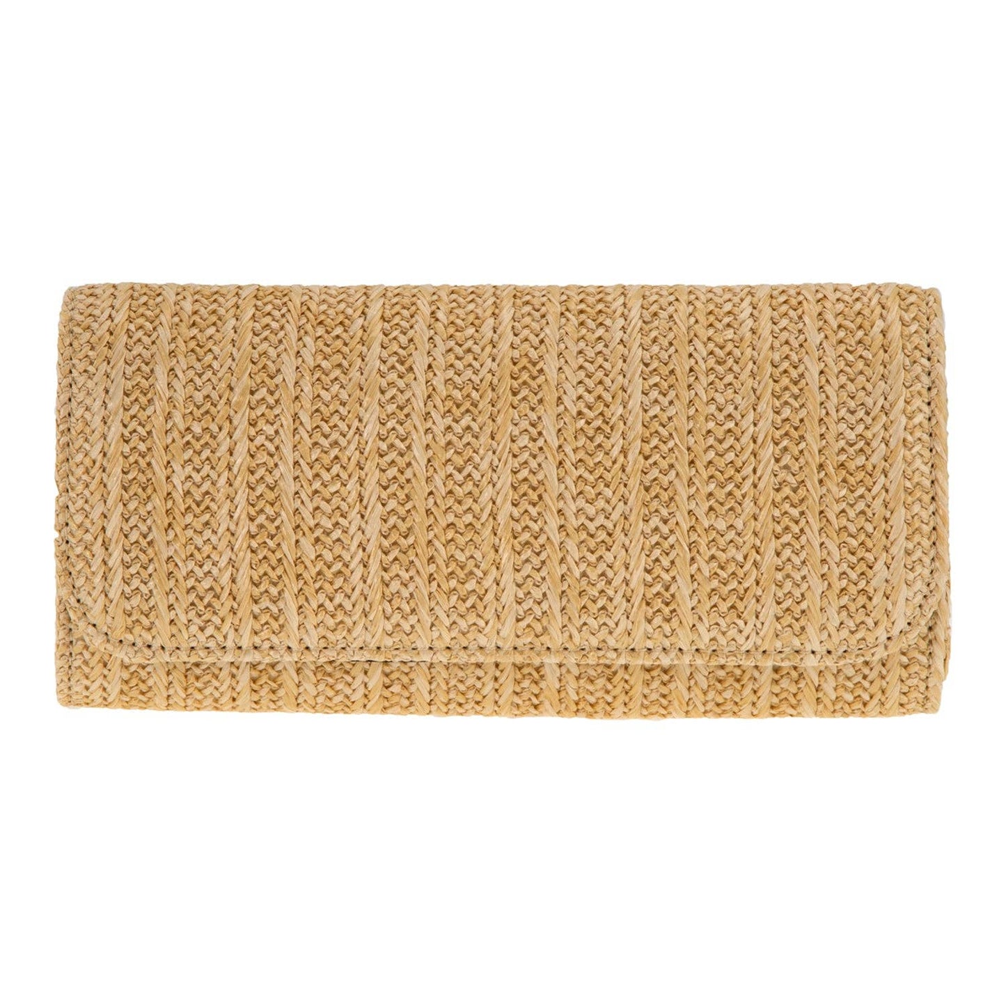 Natural Straw Clutch: Natural