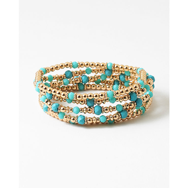 Gold & Turq Bracelet Set