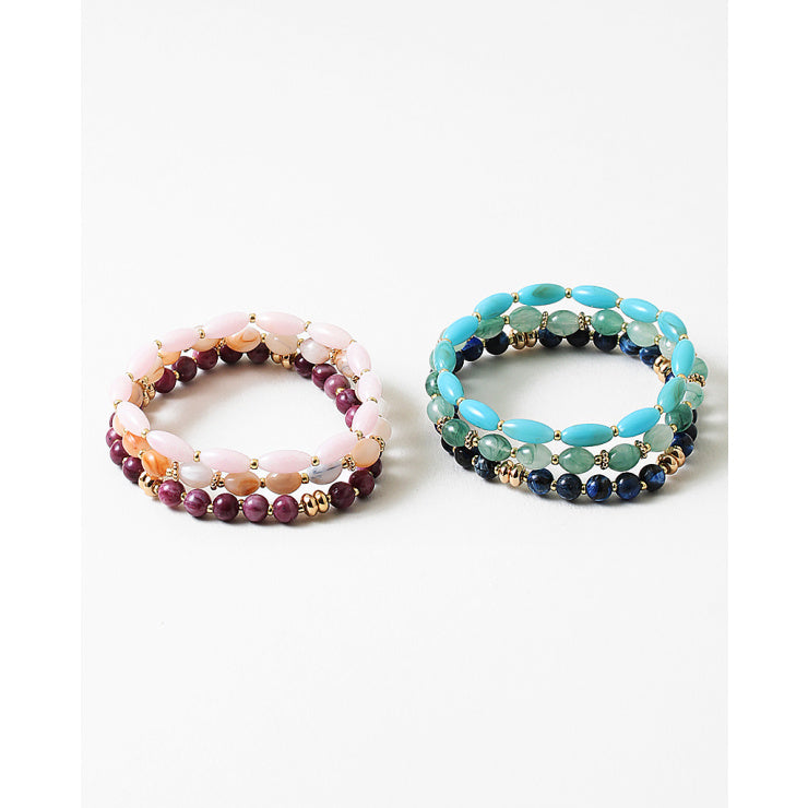 Summer Beaded Stacking bracelets
