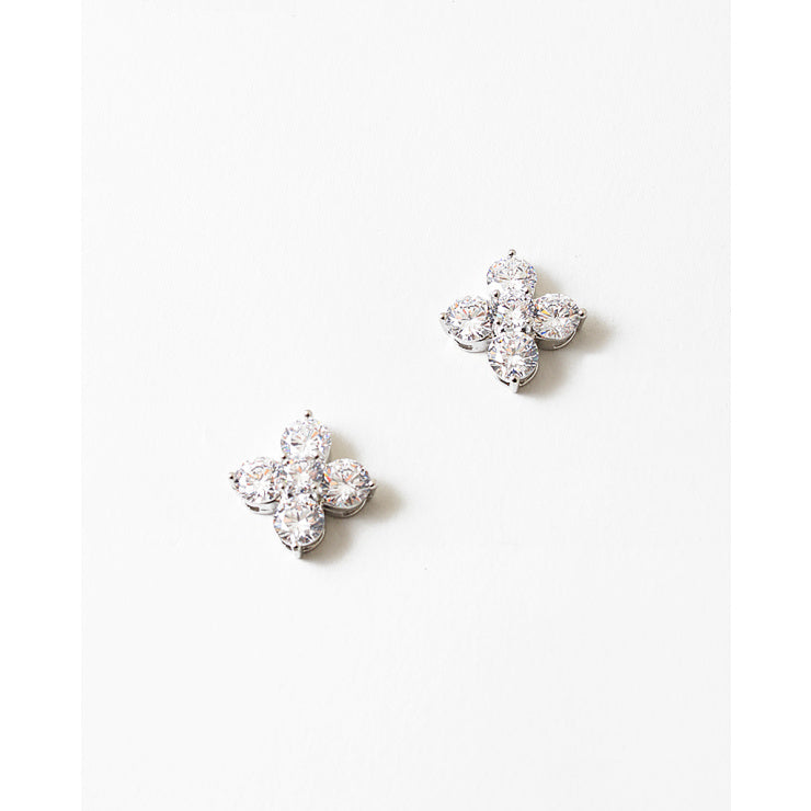 Silver Clover Earring