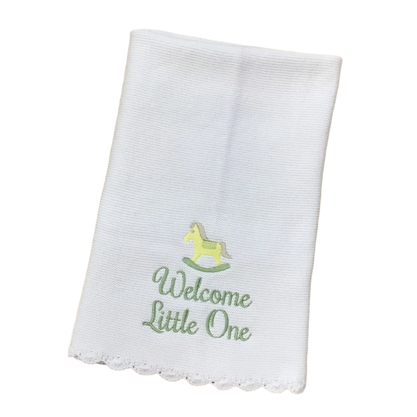 Little la la Cotton Knit Baby Blanket