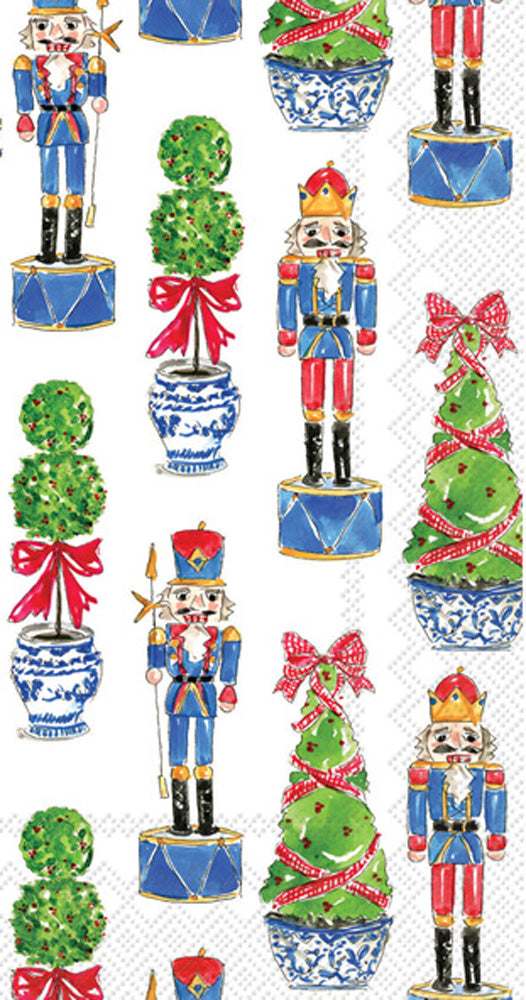Nutcrackers And Topiary Guest Towel