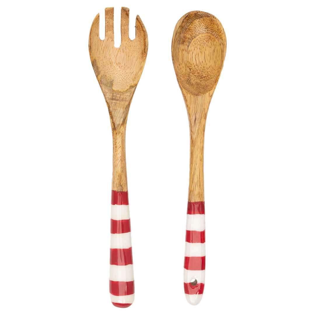 Red & White Serving Set