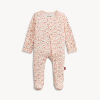 Organic Cotton Footie Pink Chicken