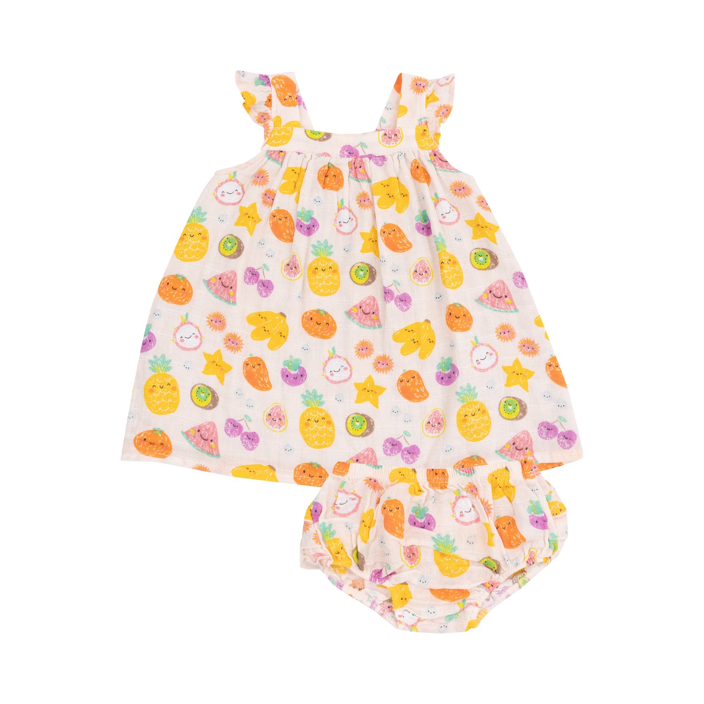 Tropical Market Fruit Sundress & Diaper Cover