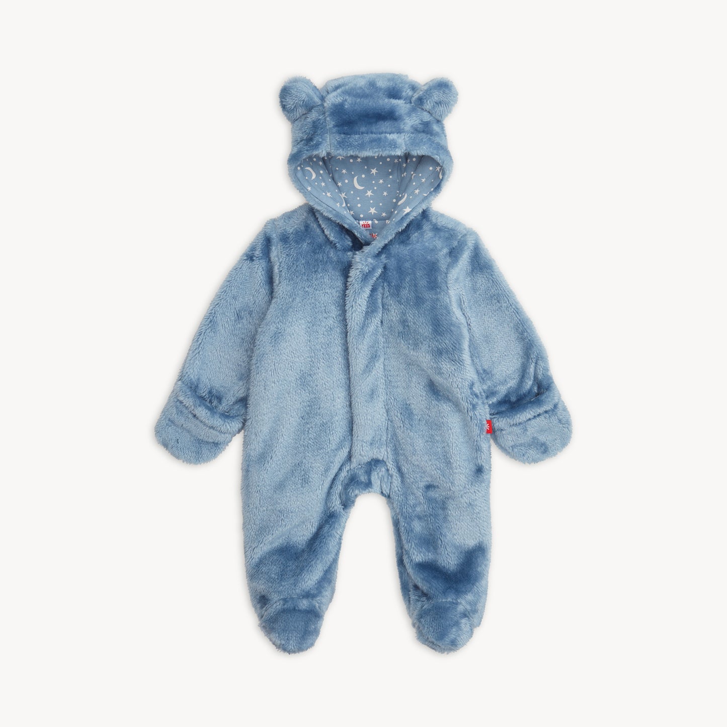 Winter Sky Minky Bear Footie