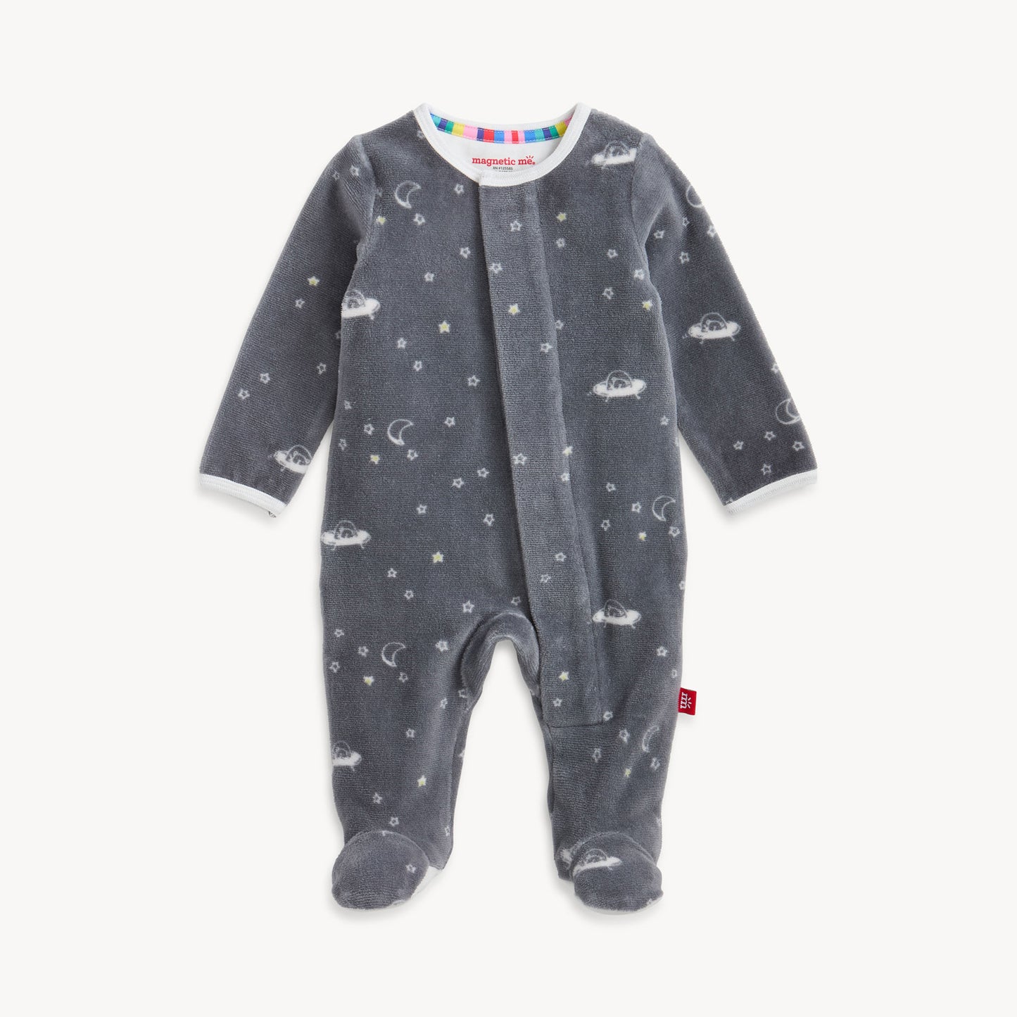 Bear In Space Velour Footie